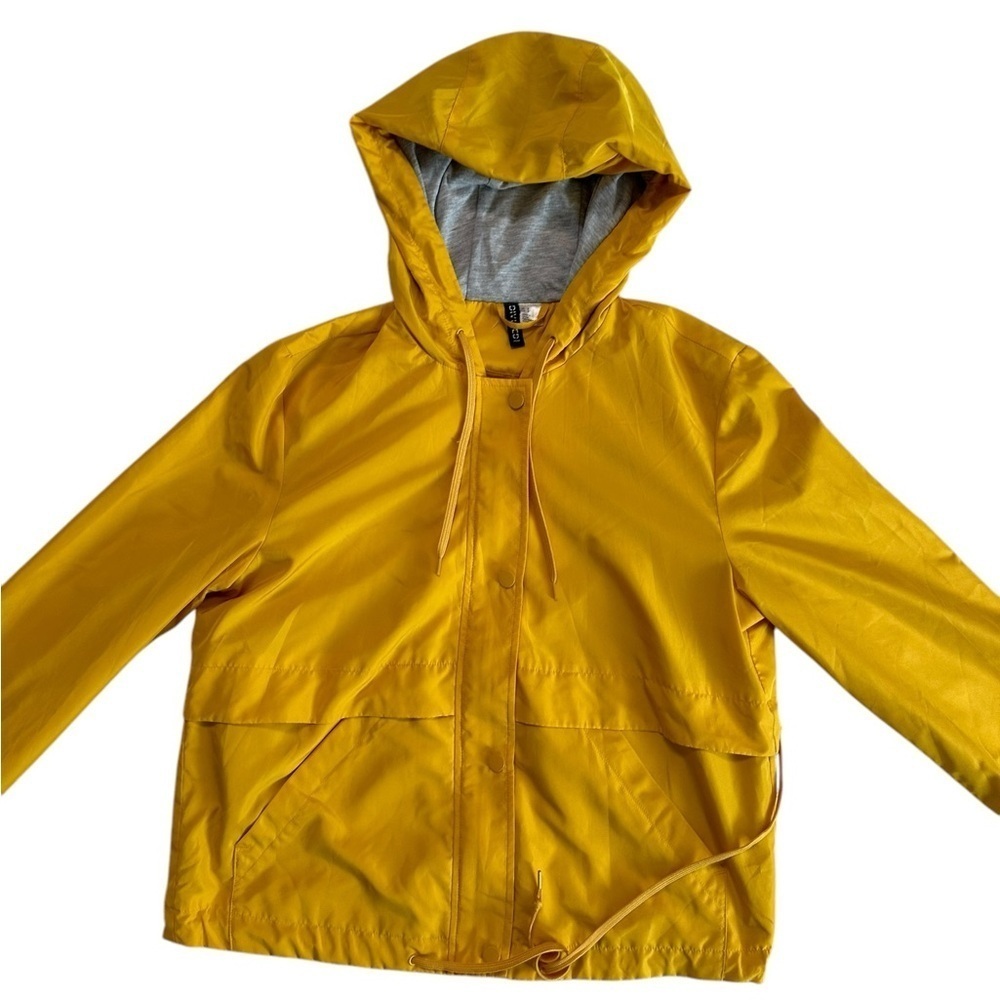 Divided H&M Yellow Lightweight Hoodie Windbreaker Jacket Size Small - Picture 7 of 17